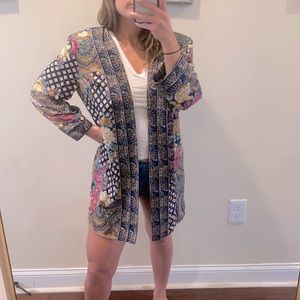 Lady Carol Vintage Mix Floral Print Kimono Size 12